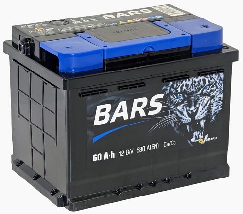 Аккумулятор BARS, 12 В, 60 А/ч, 500 А, артикул B060 271 09 0 R